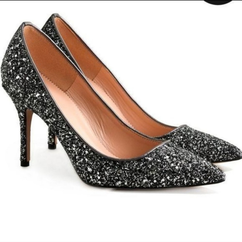 NWOB J.Crew Elsie Pumps in Glitter Sz 8